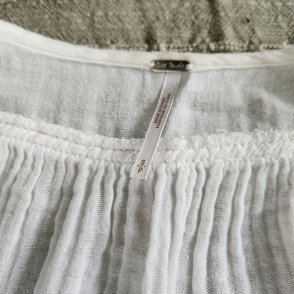 Free People White Button-Down Tunic - Picture 3 of 3